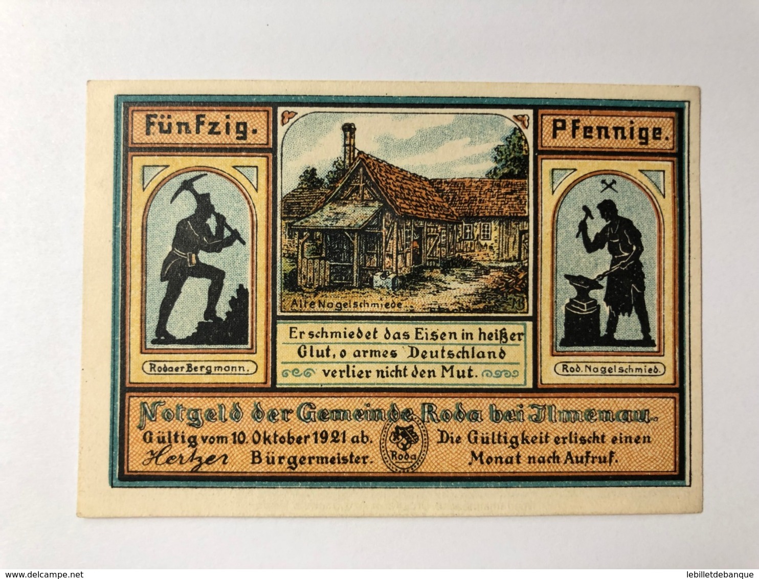 Allemagne Notgeld Jlmenau 50 Pfennig - Collections