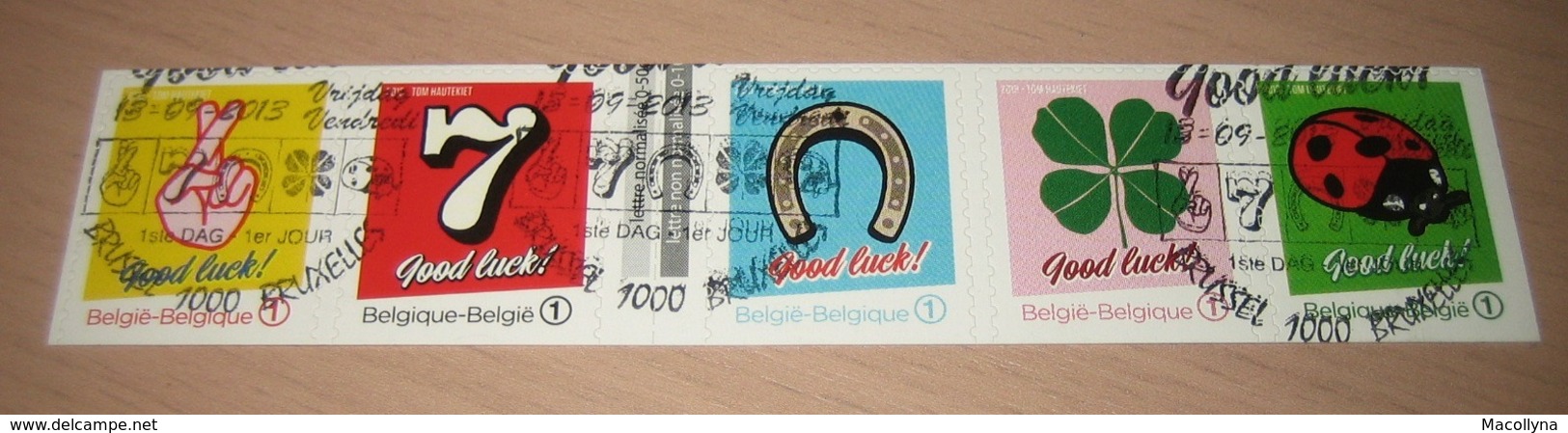 1/2 Boekje 141° Gelukzegels 4360/64(o)  Eerstedagstempels / Good Luck! Timbres - Bonne Chance - Used Stamps