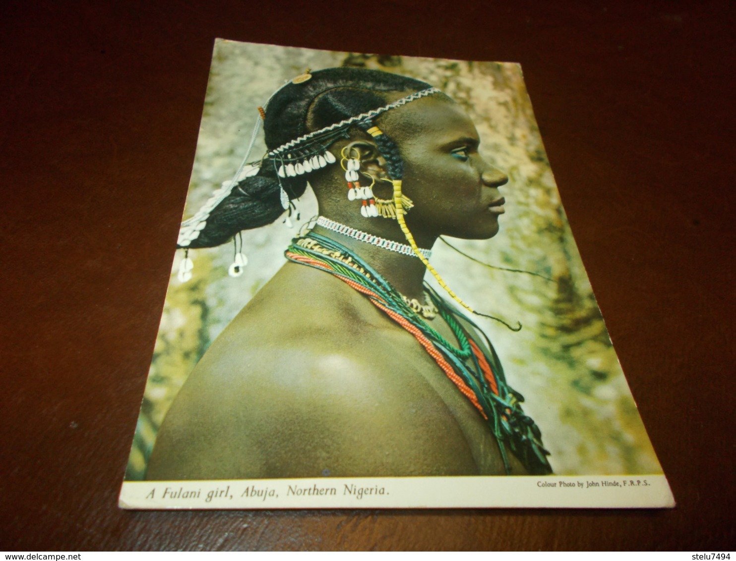 B744  Nigeria A Fulani Girl Viaggiata Macchia Al Retro - Nigeria