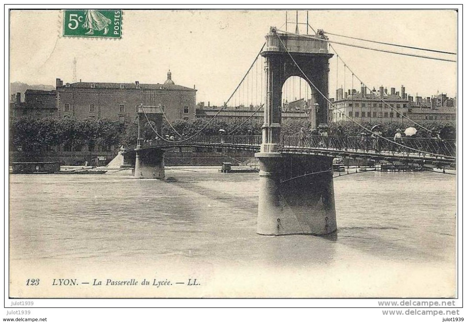 LYON ..-- 69 .  Passerelle Du Lycée . 1908 Vers GUEUX . Voir Verso . - Autres & Non Classés