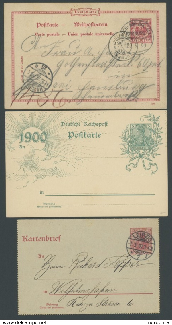 BAYERN 1875-1922, Interessante Partie Von 46 Gebrauchten Ganzsachen, Meist Prachterhaltung, Besichtigen! - Other & Unclassified