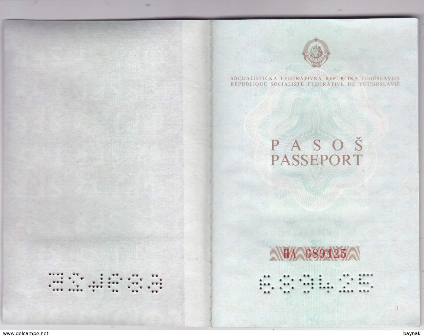 PM14  --  SFR YUGOSLAVIA   ---  PASSPORT  --  GENTLEMAN  --   WAR PERIOD  --  1991  / CROATIAN RUBBER STAMP / - Historische Dokumente