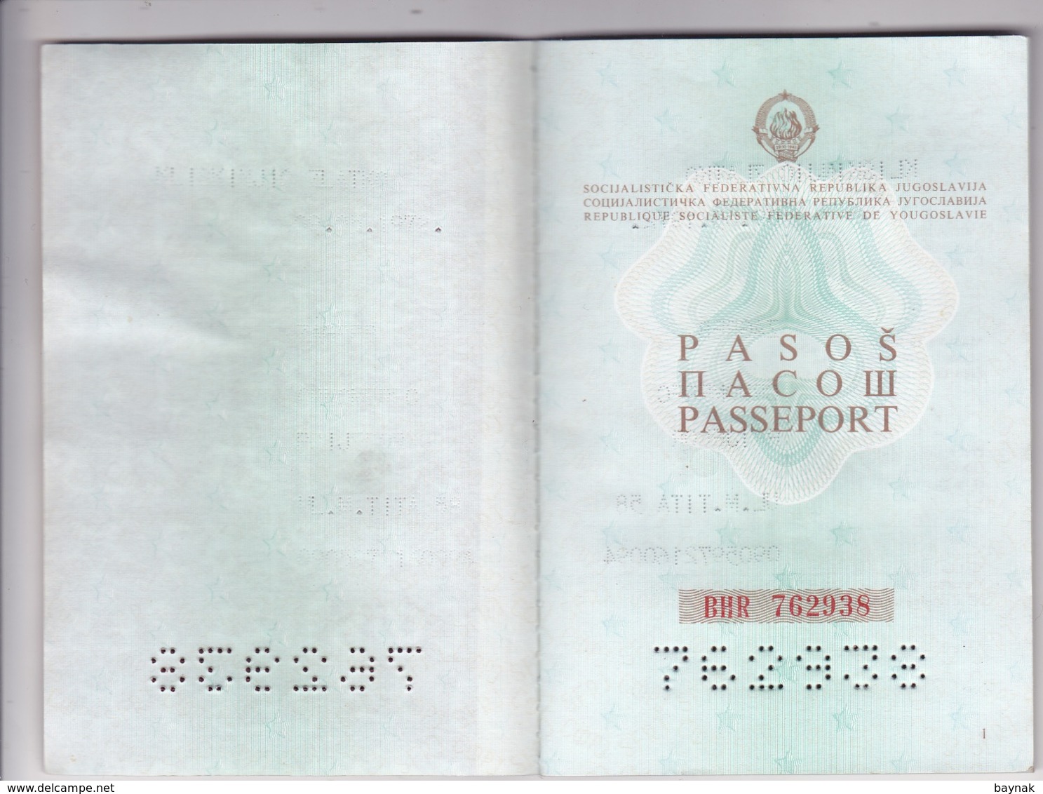 PM7  --  SFR YUGOSLAVIA   ---  PASSPORT  --  YOUNG MAN, 19 YEAR OLD  --   1991 - Historische Documenten