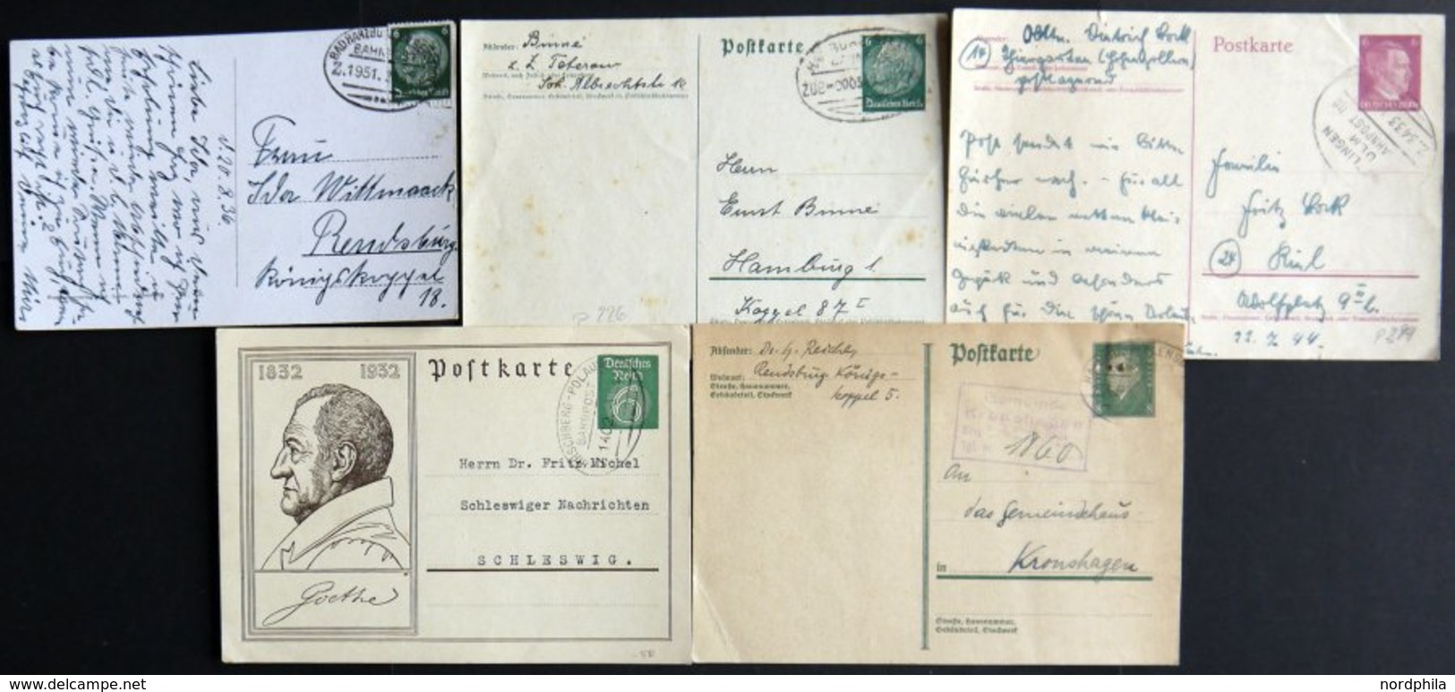 LOTS Ca. 1897-1936, 24 Briefe Und Ganzsachen Dt. Reich Mit Verschiedenen Bahnpoststempeln, Feinst/Pracht - Frankeermachines (EMA)