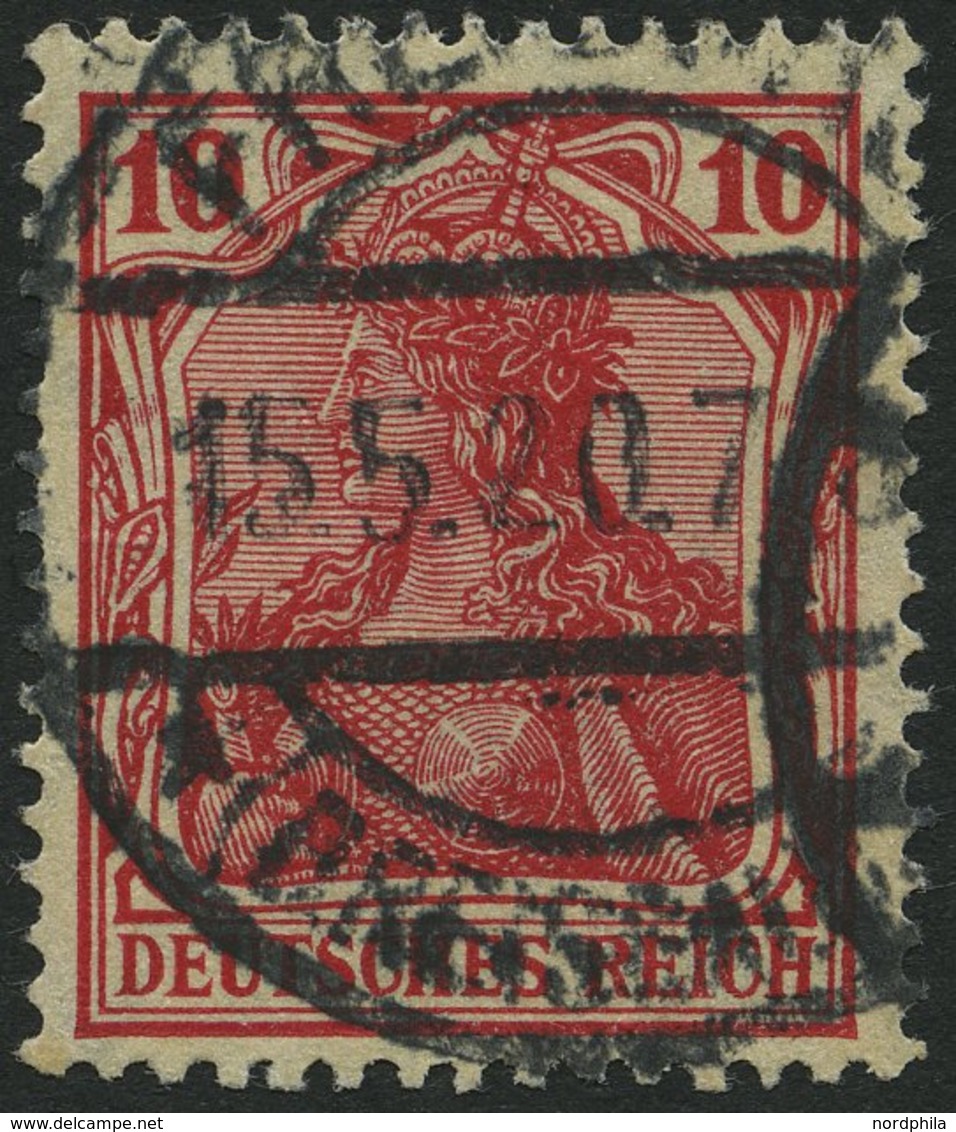Dt. Reich 86IIf O, 1919, 10 Pf. Dunkelrosarot Kriegsdruck, Normale Zähnung, Pracht, Gepr. Jäschke-L., Mi. 200.- - Other & Unclassified