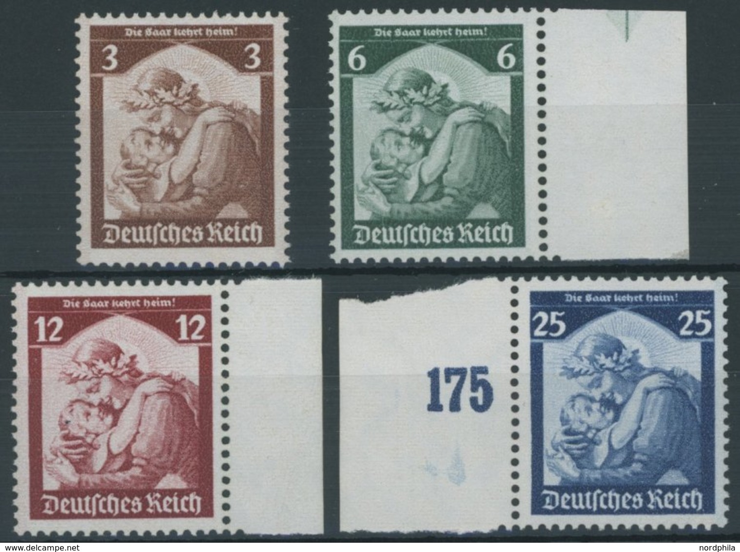 Dt. Reich 565-68 **, 1935, Saarabstimmung, Postfrischer Prachtsatz, Mi. 120.- - Otros & Sin Clasificación