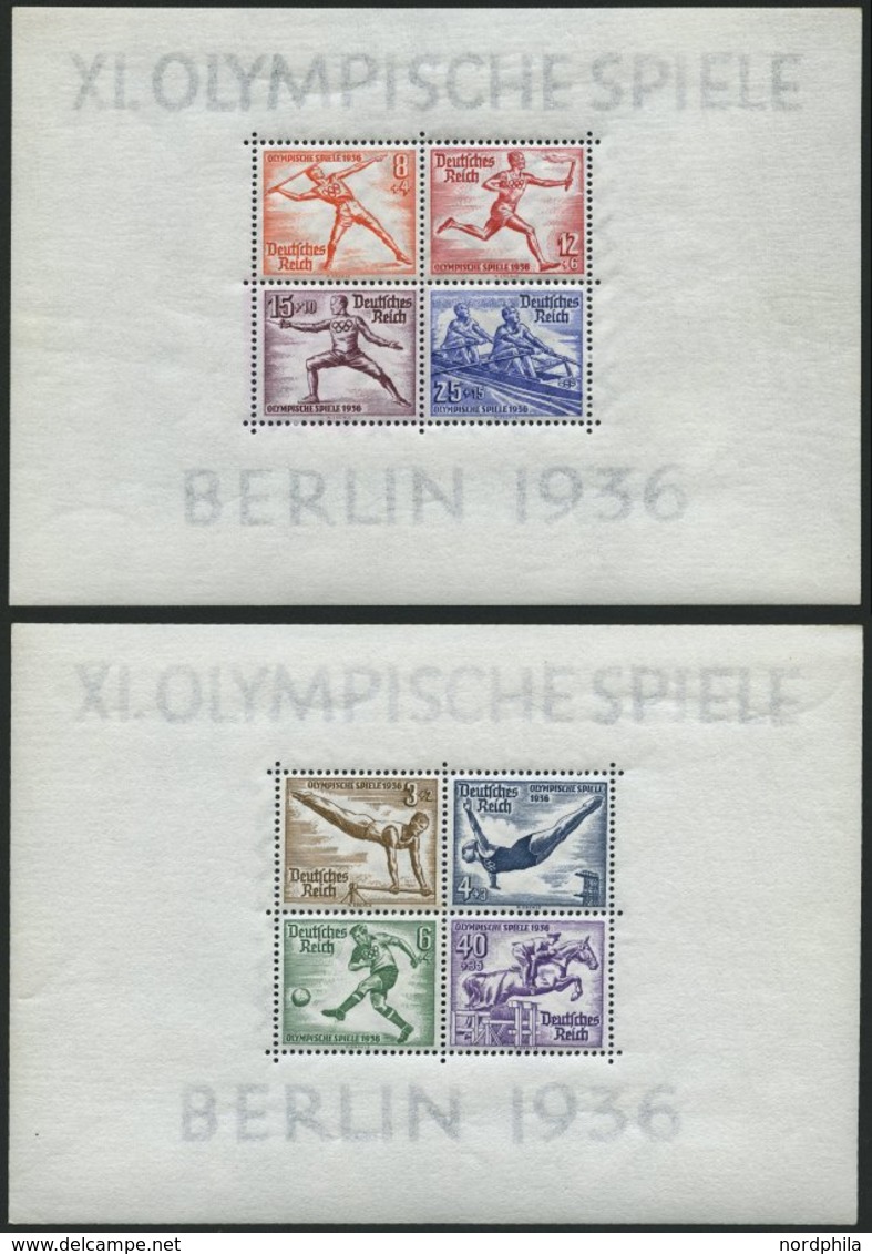 Dt. Reich Bl. 5/6 **, 1936, Blockpaar Olympische Spiele, Pracht, Mi. 260.- - Autres & Non Classés