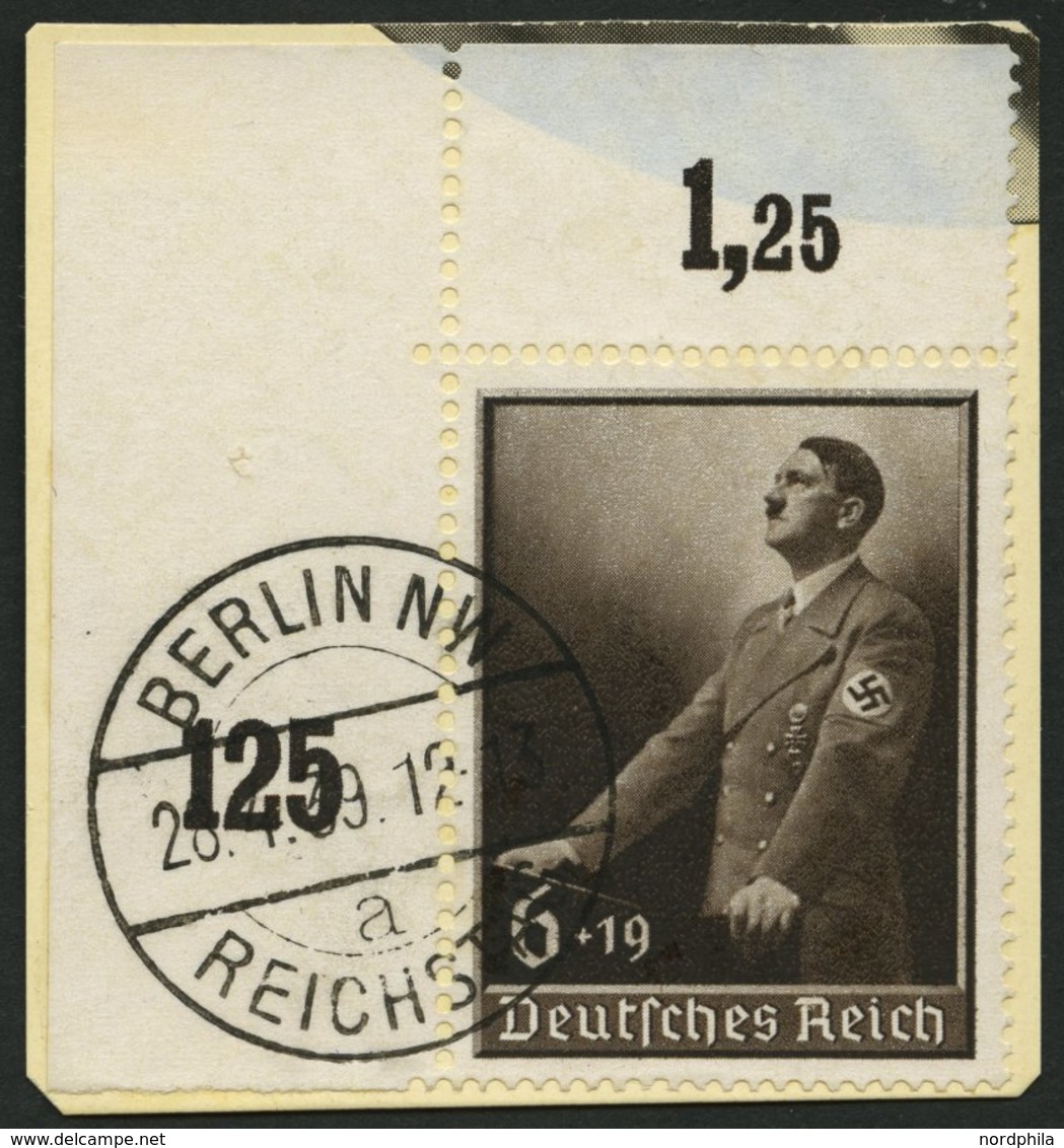 Dt. Reich 694 BrfStk, 1939, 6 Pf. Tag Der Arbeit, Obere Linke Bogenecke, Prachtbriefstück - Autres & Non Classés