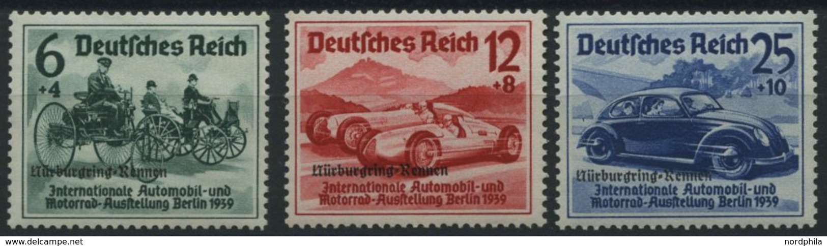 Dt. Reich 695-97 **, 1939, Nürburgring-Rennen, Prachtsatz, Mi. 280.- - Altri & Non Classificati