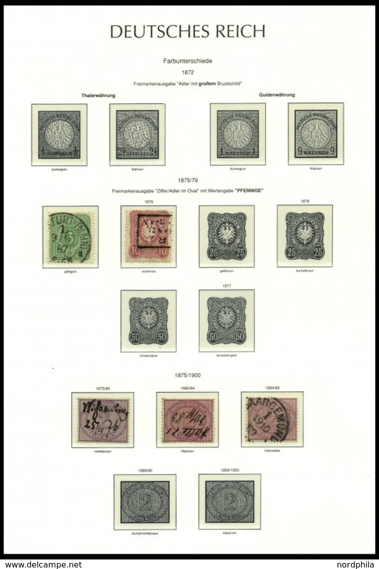 SAMMLUNGEN O, 1872-1917, Saubere Gestempelte Sammlung Dt. Reich Auf Leuchtturm Falzlosseiten Mit Vielen Guten Werten, U. - Used Stamps