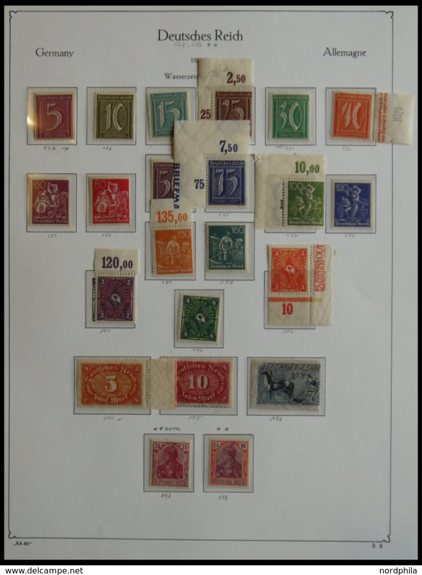 SAMMLUNGEN 98-337 **, 1919-23, Inflation: Postfrischer Kompletter Sammlungsteil Auf KA-BE Seiten, Incl. Mi.Nr. 331a **,  - Used Stamps