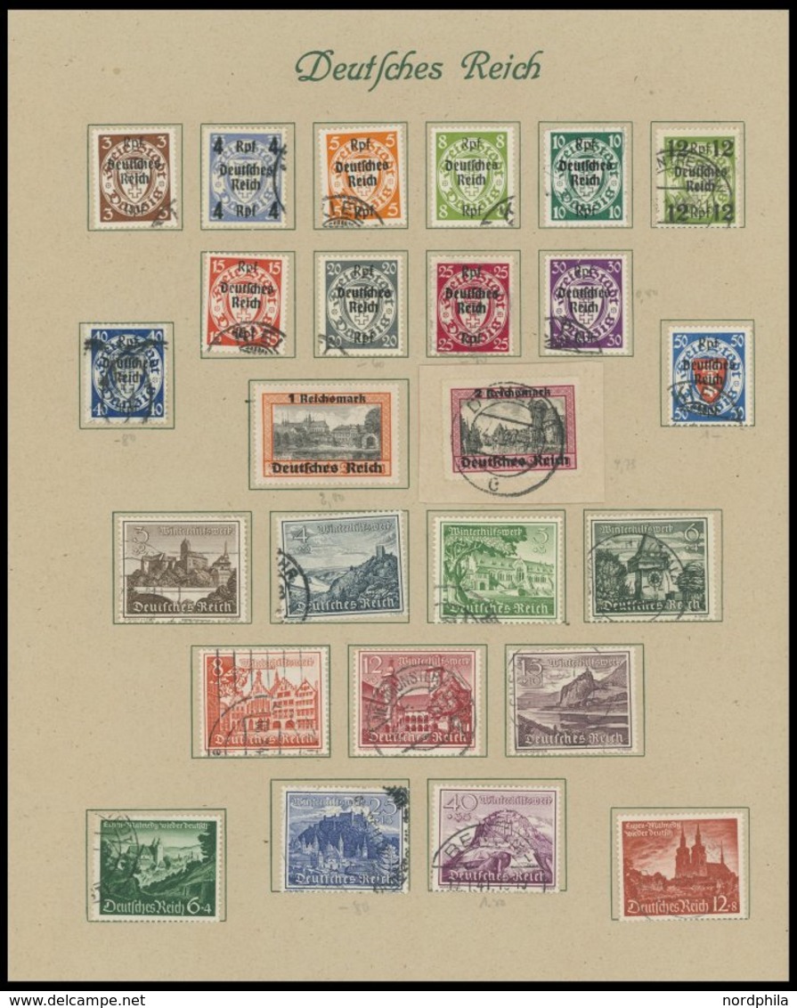 SAMMLUNGEN o,* , 1923-45 Sammlung Dt. Reich mit vielen guten Werten, Sätzen und Blocks (Bl. 4-11 o,*), etwas unterschied