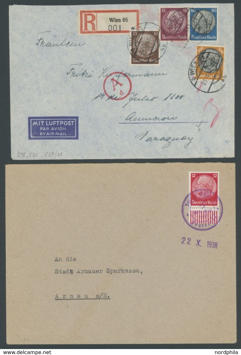 LOTS 1924-42, über 90 Belege, dabei 7x Block 7 mit Sonderstempel, feinst/Pracht, Fundgrube!