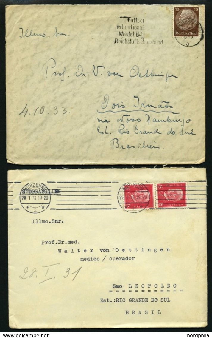 LOTS Ca. 1930-32, 20 Briefe Nach Brasilien Mit Verschiedenen Frankaturen, Etwas Unterschiedlich - Other & Unclassified