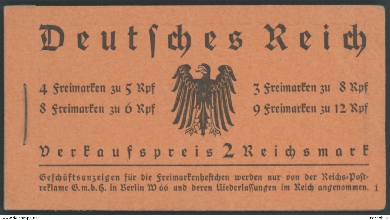 ZUSAMMENDRUCKE MH 33 **, 1933, Markenheftchen Hindenburg, Deckel Bügig, Heftchenblätter Pracht, Mi. 900.- - Zusammendrucke