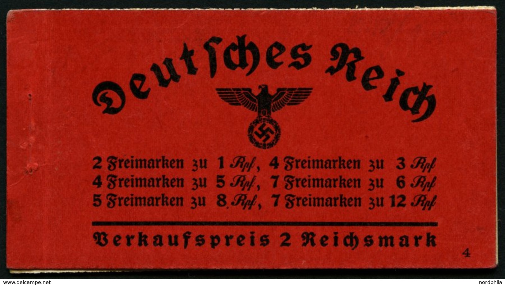 ZUSAMMENDRUCKE MH 36.3 **, 1937, Markenheftchen Hindenburg, Ohne Klammer, Heftchenzähnung, Feinst, Mi. 450.- - Zusammendrucke