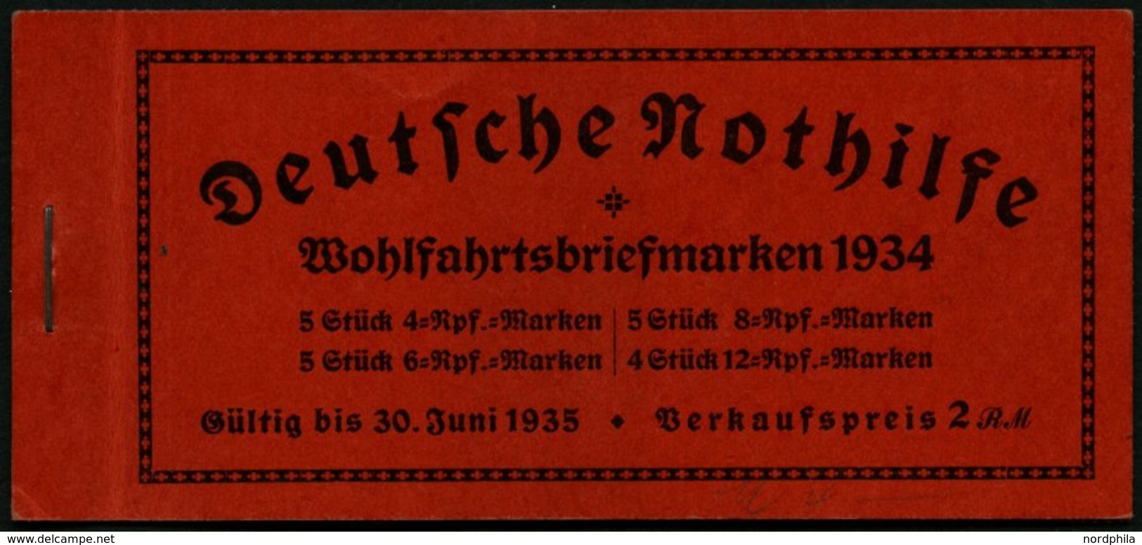 ZUSAMMENDRUCKE MH 40.3 **, 1934, Markenheftchen Stände, H-Blatt 102 Feinst (etwas Angetrennt), Mi. 400.- - Zusammendrucke