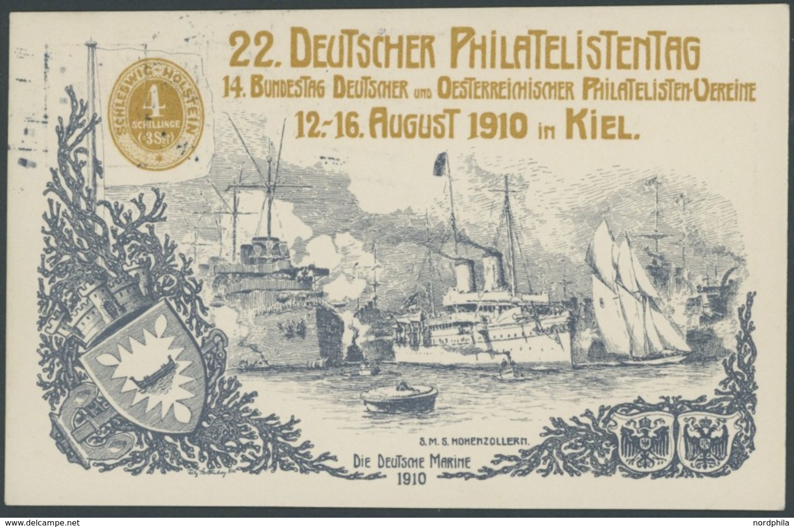 GANZSACHEN PP 32C8/03 BRIEF, Privatpost: 1910, 10 Pf. Germania 22. Deutscher Philatelistentag Und 14. Bundestag Deutsche - Autres & Non Classés