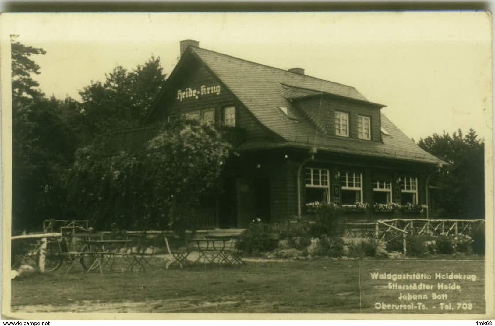 AK GERMANY - OBERURSEL - WALD GASTSTÄTTE HEIDEKRUG STIERSTÄDTER HEIDE JOHANN BOTT - 1940s (BG5655) - Autres & Non Classés