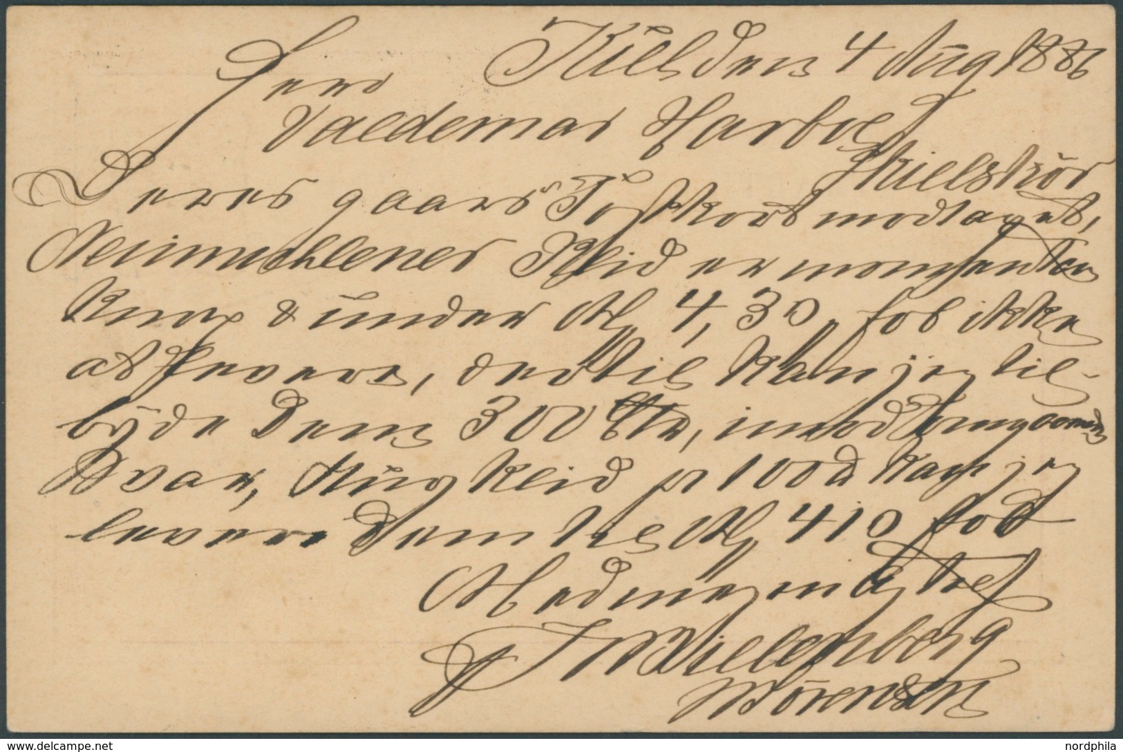 DEUTSCHE SCHIFFSPOST DR P 8 BRIEF, KORSØR-KIEL No. 3, R3 Auf 10 Pf. Ganzsachenkarte (1886) Von KIEL Nach Slagelse, Prach - Maritime