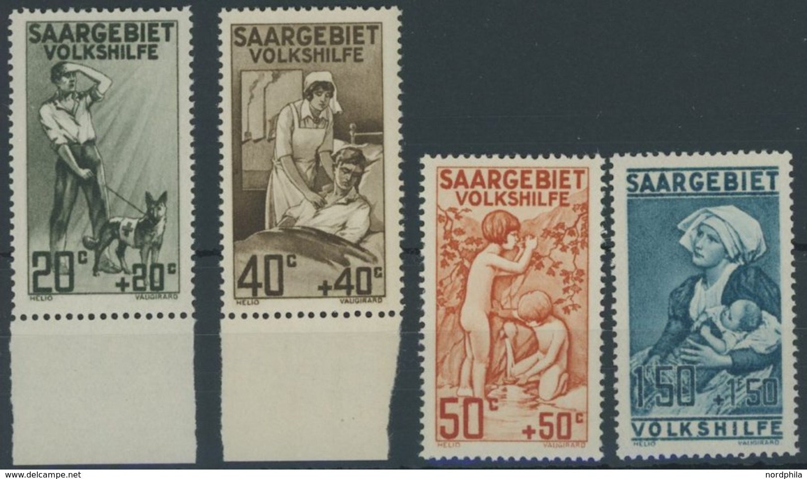 SAARGEBIET 104-07 **, 1926, Pflegedienste I, Postfrischer Prachtsatz, Mi. 130.- - Sonstige & Ohne Zuordnung