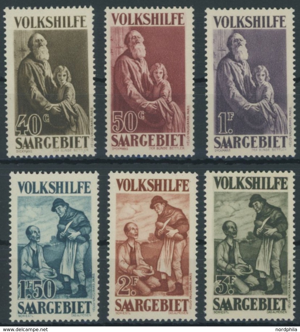 SAARGEBIET 128-33 **, 1928, 40 C. - 3 Fr. Gemälde I, 6 Prachtwerte, Mi. 232.- - Other & Unclassified