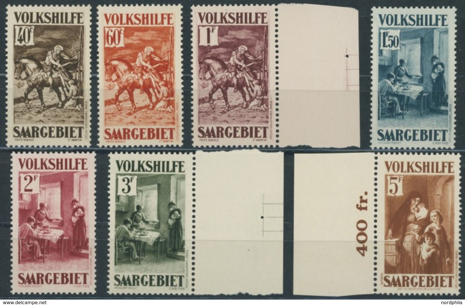 SAARGEBIET 151-57 **, 1931, Gemälde IV, Prachtsatz, Mi. 650.- - Otros & Sin Clasificación