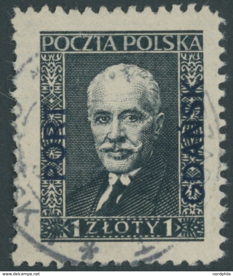 PORT GDANSK 25 O, 1933, 1 Zl. Schwarzgrau, Pracht, Gepr. Schmitz, Mi. 170.- - Otros & Sin Clasificación