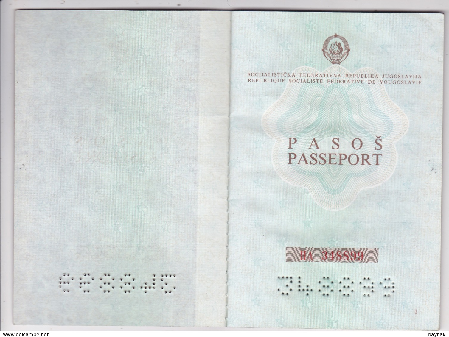 P51  --  SFR YUGOSLAVIA   ---  PASSPORT  --  LADY PHOTO --   1990 - Documentos Históricos