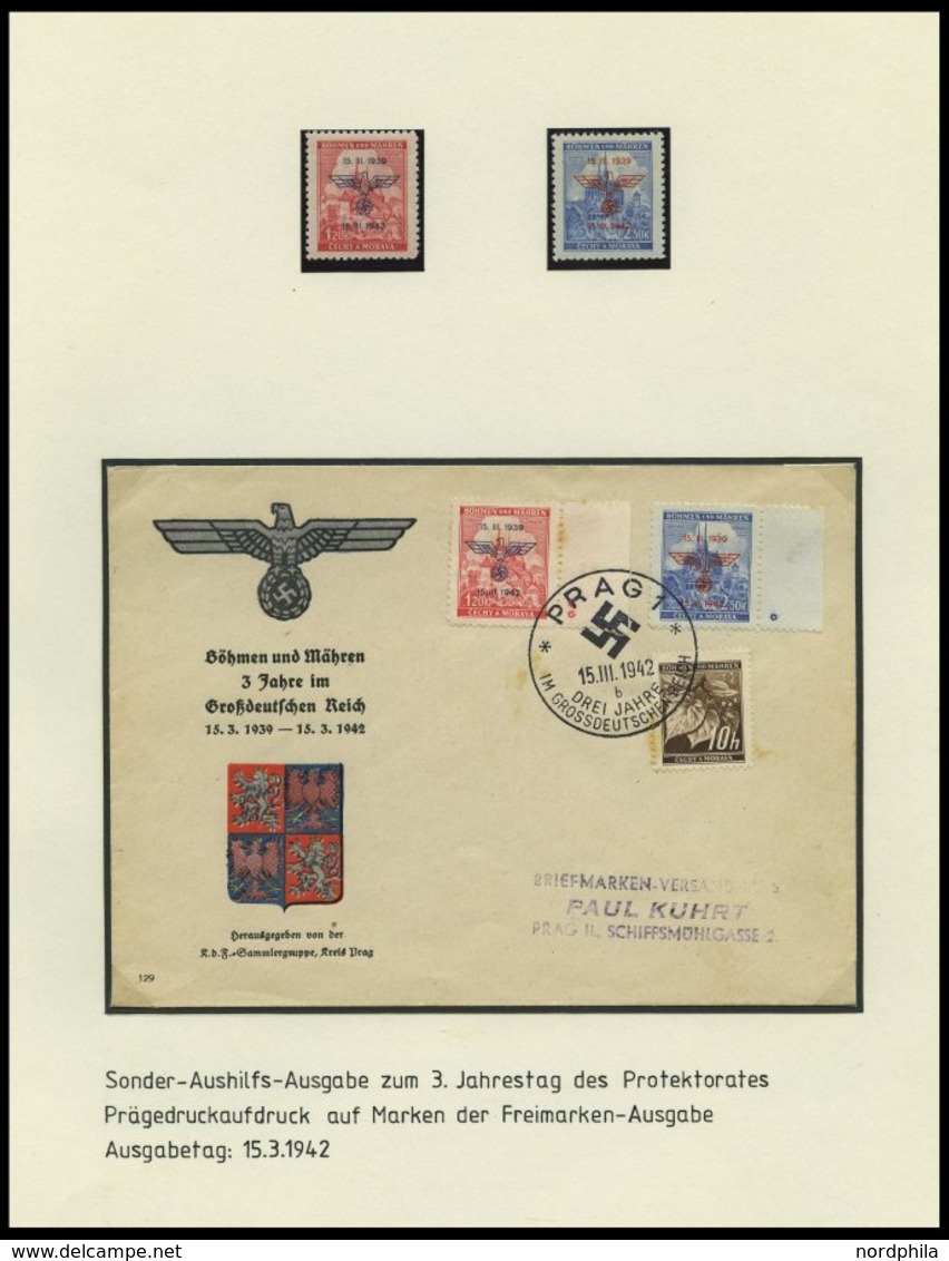 BÖHMEN UND MÄHREN Brief,** , 1939-45, interessante Sammlung Böhmen und Mähren in 2 Bänden, der Hauptwert liegt in den 60