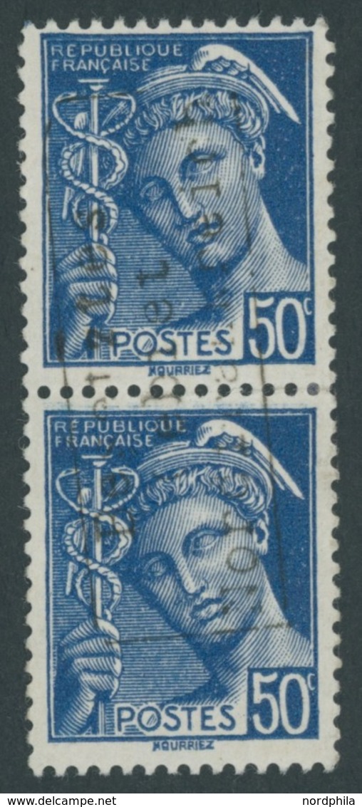 DÜNKIRCHEN 3I **, 1940, 50 C. Schwärzlichblau Im Senkrechten Paar, Aufdruck In Type II, Postfrisch, Feinst, Gepr. Picken - Besetzungen 1938-45