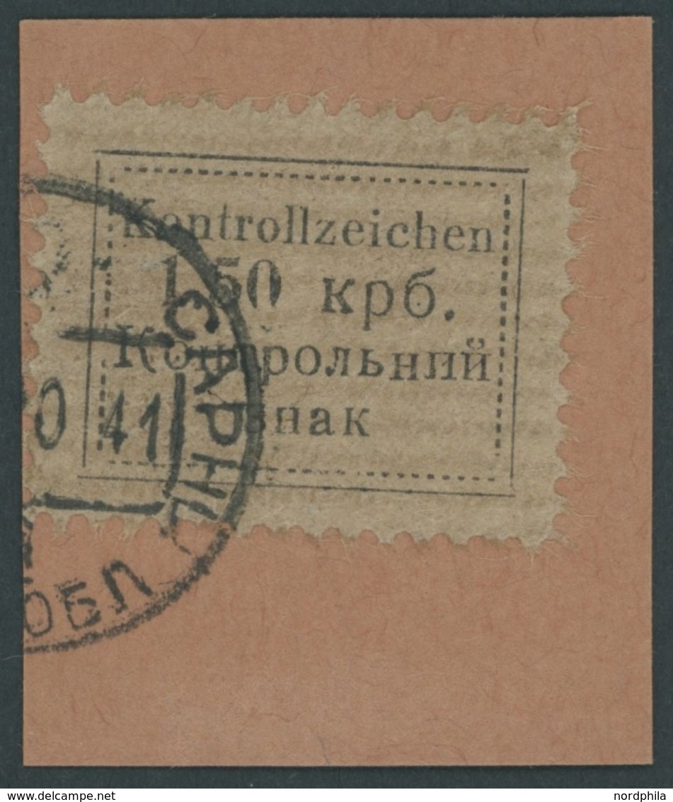 UKRAINE 2 BrfStk, 1941, 1.50 Krb. Schwarz Auf Lebhaftolivbraun, Type I, Prachtbriefstück, Fotobefund Zirath, Mi. (300.-) - Bezetting 1938-45