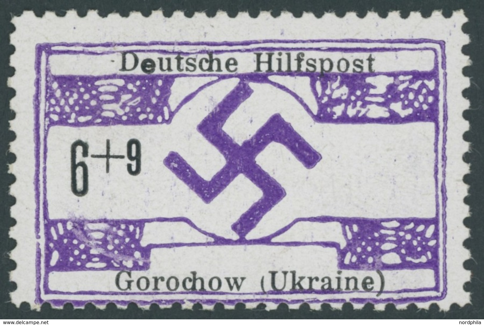 UKRAINE 17 **, 1944, 6 Pf. Gorochow, Postfrisch, Pracht, Gepr. Zirath, Mi. 230.- - Besetzungen 1938-45