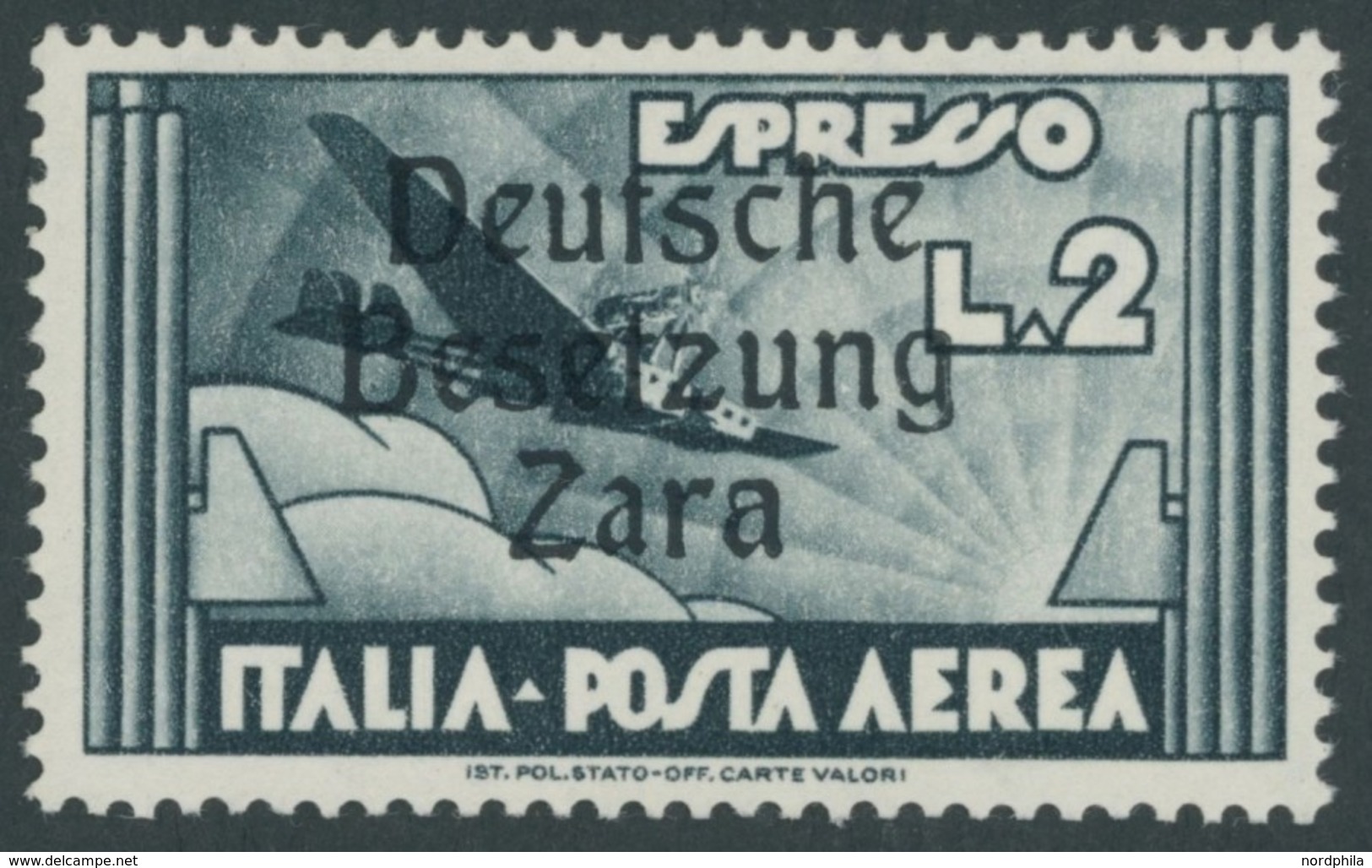 ZARA 31 **, 1943, 2 L. Eilmarke, Postfrisch, Pracht, Gepr. Ludin, Mi. 60.- - Occ. Allemande: Zara