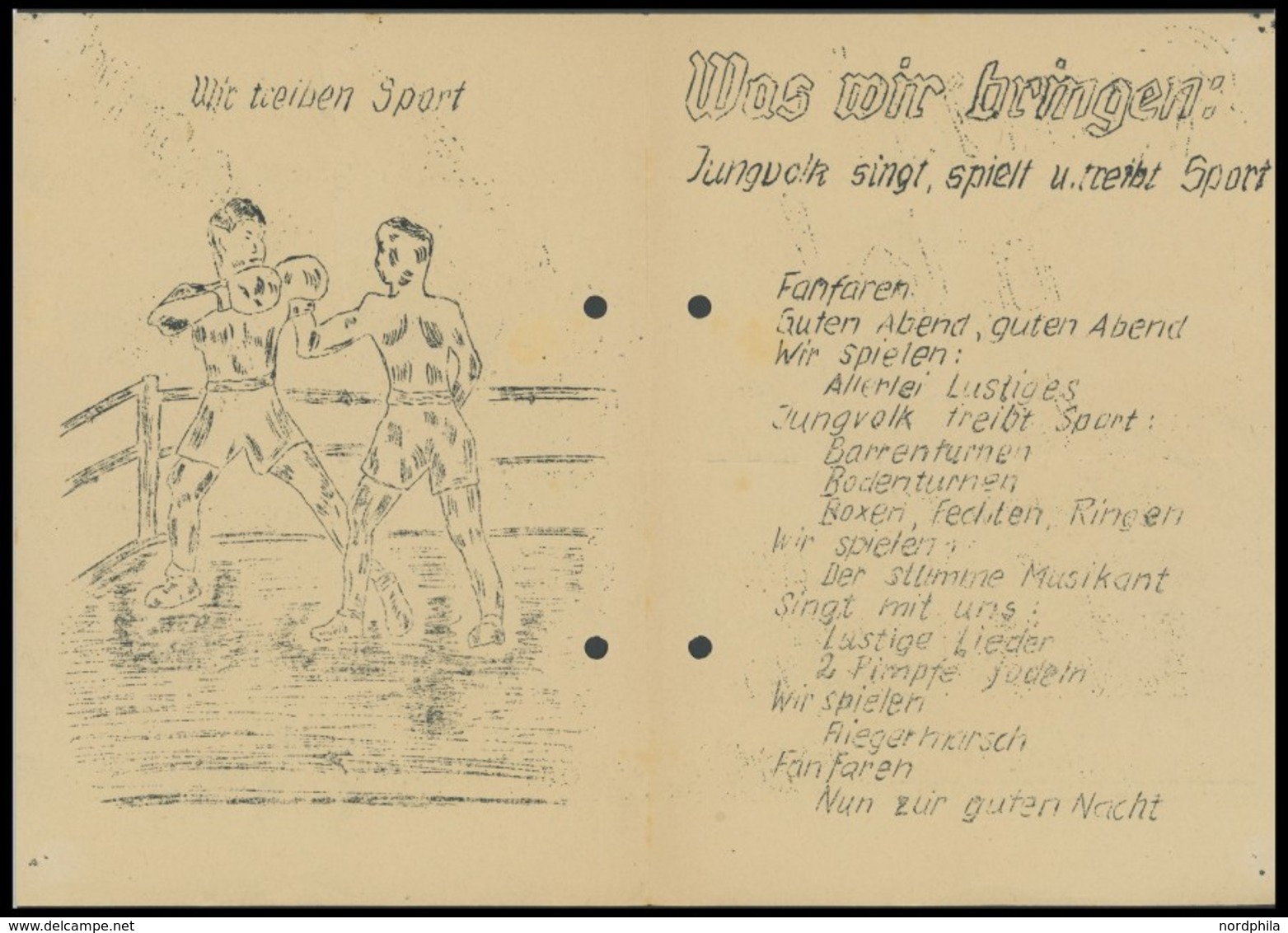 DT. GESCHICHTE/PROPAGANDA 1919-45 1941/3, 4 Einladungen Zu Elternabenden, Aufwendig Illustriert, Aktenlochung Sonst Meis - Sonstige & Ohne Zuordnung