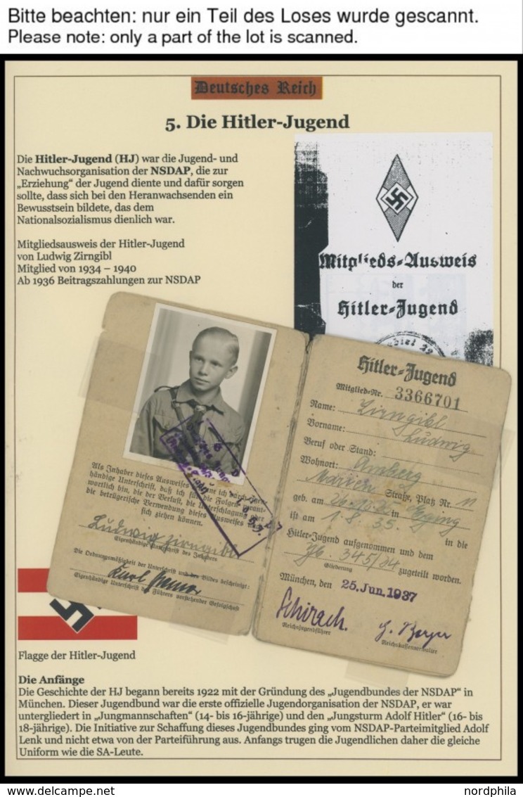 DT. GESCHICHTE/PROPAGANDA 1919-45 Interessante Dokumentation Die Hitler-Jugend Von 1923-45, Ausstellungsmäßig Aufgezogen - Otros & Sin Clasificación