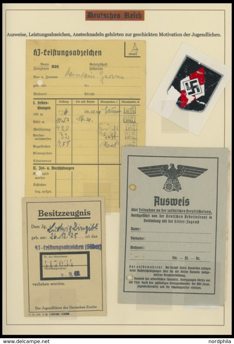 DT. GESCHICHTE/PROPAGANDA 1919-45 Interessante Dokumentation Die Hitler-Jugend Von 1923-45, Ausstellungsmäßig Aufgezogen - Other & Unclassified