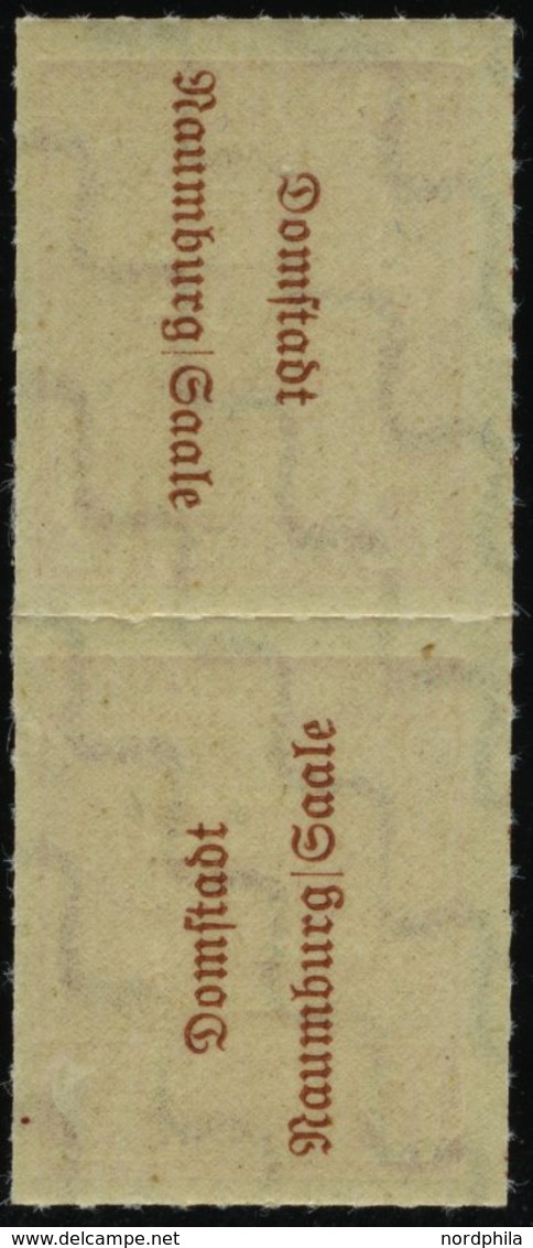 NAUMBURG 6SK **, 1946, 12 Pf. Dunkelrosarot Im Senkrechten Kehrdruckpaar Mit Beiden Typen, Pracht, Mi. 100.- - Other & Unclassified