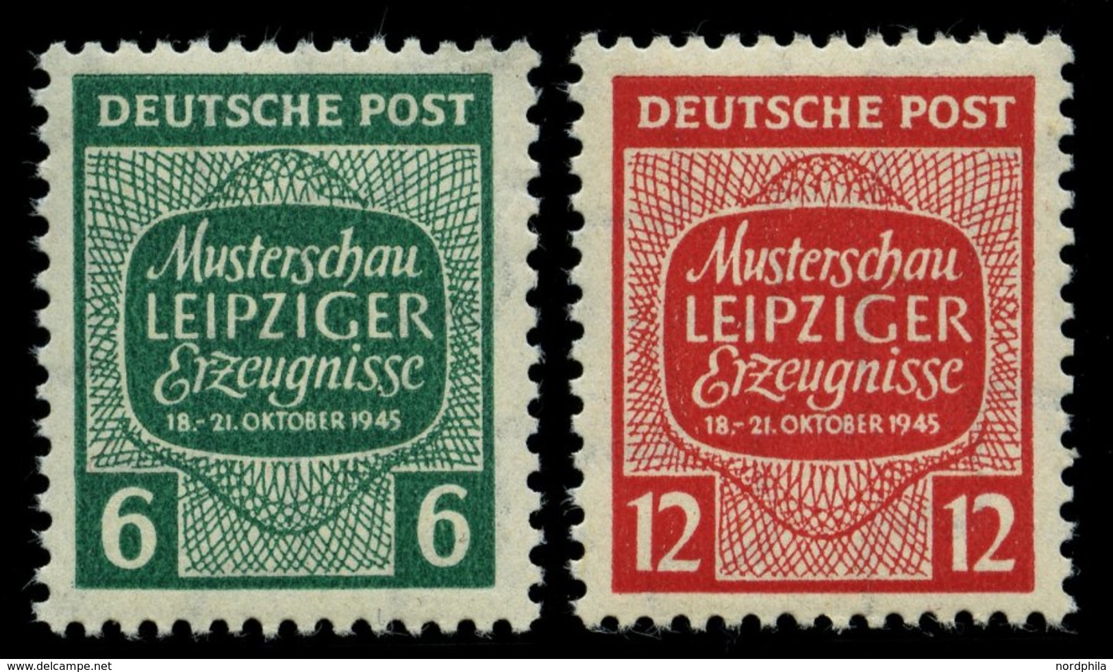 WEST-SACHSEN 124/5X **, 1945, Musterschau, Wz. 1X, Pracht, Mi. 65.- - Other & Unclassified