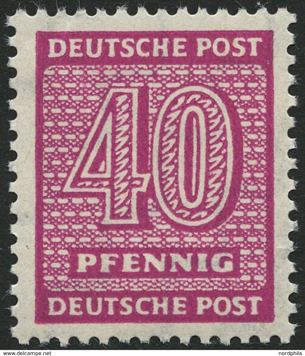 WEST-SACHSEN 136Xc **, 1945, 40 Pf. Lebhaftrotlila, Wz. 1X, Pracht, Gepr. Dr. Jasch, Mi. 320.- - Other & Unclassified