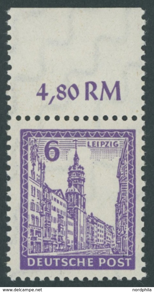 WEST-SACHSEN 153Xa **, 1946, 6 Pf. Violett, Wz. 1X, Postfrisch, Pracht, Mi. 75.- - Other & Unclassified