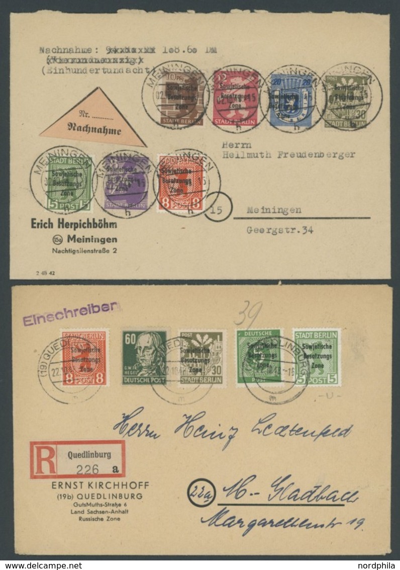 SAMMLUNGEN, LOTS 200-206 BRIEF, 1948/50, 33 Meist Verschiedene Belege Maschinenaufdruck Auf Berlin Und Brandenburg, Meis - Andere & Zonder Classificatie