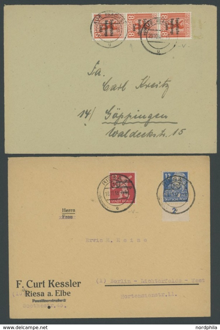 SAMMLUNGEN, LOTS 200-206 BRIEF, 1948/50, 33 Meist Verschiedene Belege Maschinenaufdruck Auf Berlin Und Brandenburg, Meis - Otros & Sin Clasificación