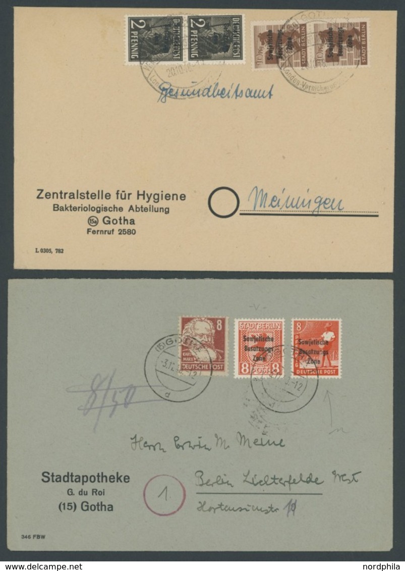 SAMMLUNGEN, LOTS 200-206 BRIEF, 1948/50, 33 Meist Verschiedene Belege Maschinenaufdruck Auf Berlin Und Brandenburg, Meis - Sonstige & Ohne Zuordnung