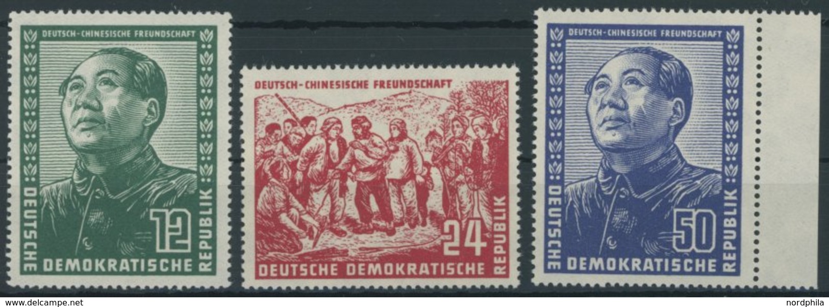 DDR 286-88 **, 1951, Chinesen, Postfrischer Prachtsatz, Mi. 320.- - Autres & Non Classés