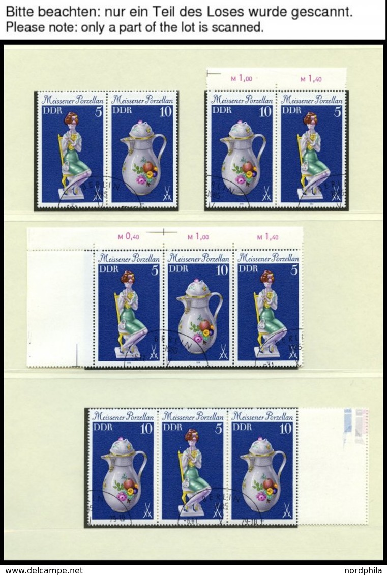 DDR 2464-71 O, 1979, Meissener Porzellan, Alle 32 Zusammendrucke Komplett (W Zd 423-38 Und S Zd 183-98), Pracht - Otros & Sin Clasificación