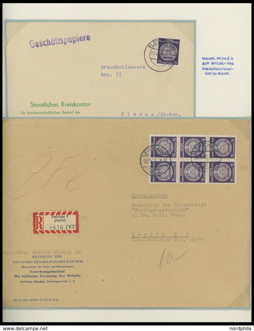 DIENSTMARKEN A D 34-39 BRIEF, 1957-60, Sauber Beschriftete Spezialsammlung Mit 41 Verschiedenen Belegen, Dabei Nachnahme - Altri & Non Classificati