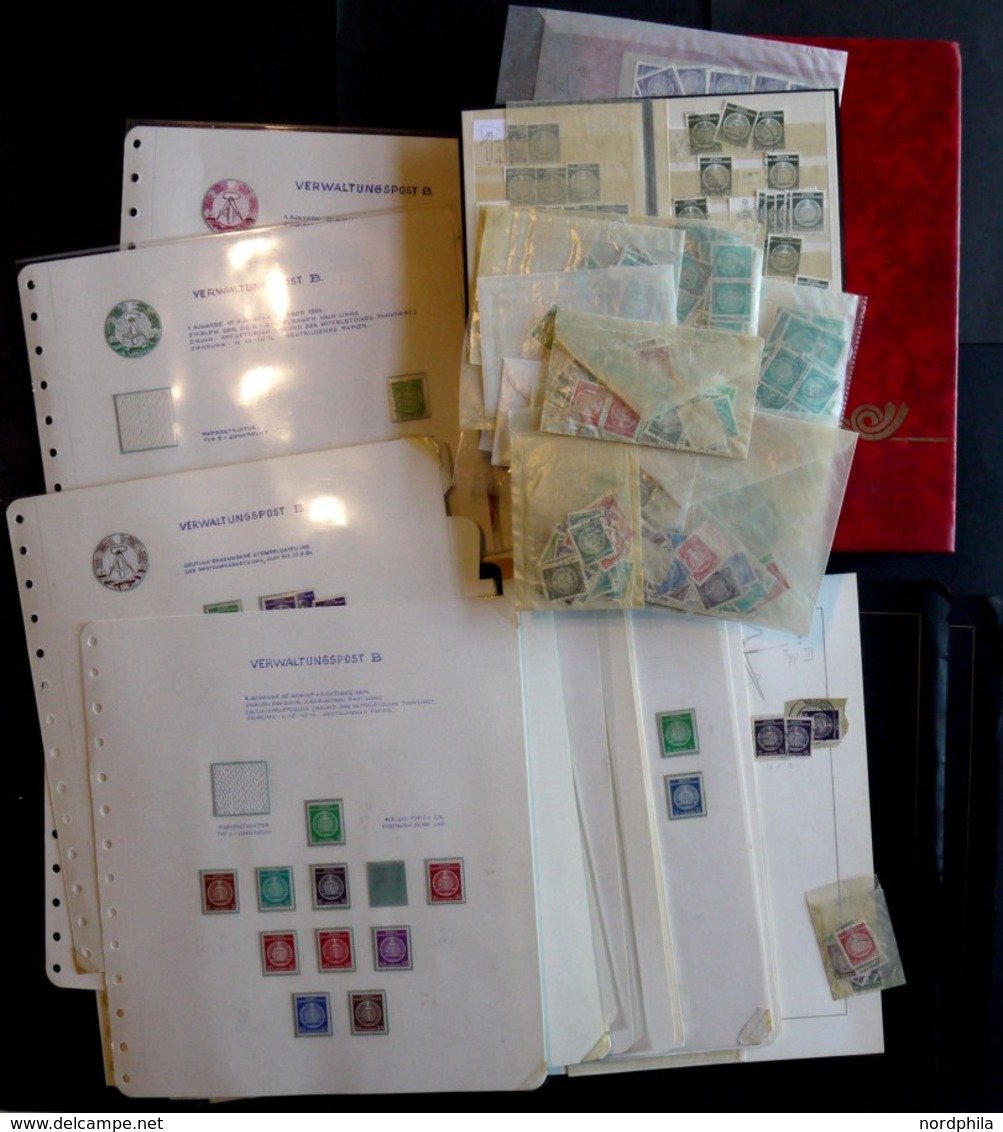 DIENSTMARKEN A O,**,*,(*) , 1954-57, Reichhaltige Restpartie überwiegend Gestempelter Dienstmarken Im Einsteckbuch, Auf  - Autres & Non Classés