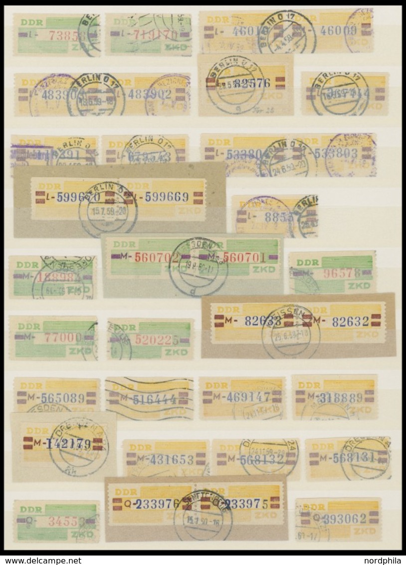 DIENSTMARKEN B D 24/5 O,BrfStk , 1959, 115 Verschiedene Gestempelte Wertstufen Für Den ZKD, Fast Nur Prachterhaltung, Mi - Autres & Non Classés