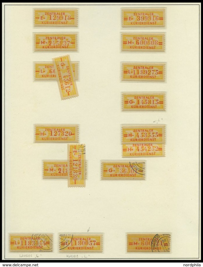 DIENSTMARKEN B D 16-31 **, O, überwiegend Postfrische Sammlung Wertstreifen-Nachdrucke, Mit 88 Werten, Fast Nur Prachter - Other & Unclassified